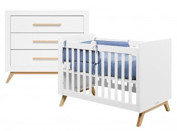 Bopita Fenna 2-delige babykamer Wit-Naturel