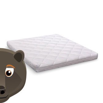ABZ Zzzoo boxmatras SG25 Bruine beer 95x75x6 met hoes