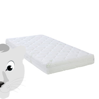 statisch Wees Dochter ABZ babymatras Tencel Witte panter 60x120 HR 30 koudschuim -  Kinderbeddenstore