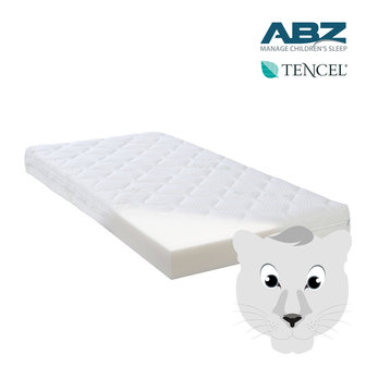 ABZ babymatras Tencel Witte panter 60x120 HR 30 koudschuim