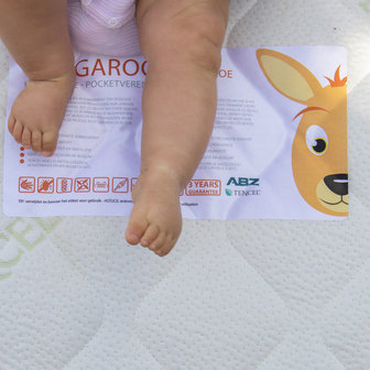 ABZ Zzzoo kleutermatras Tencel Kangaroo 70x150 pocketvering + HR 40 koudschuim