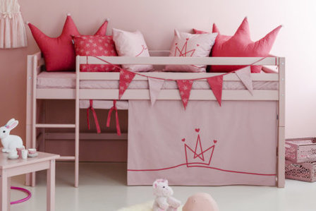 Hoppekids Princess bedtent 90x200 halfhoogslaper Kinderbeddenstore