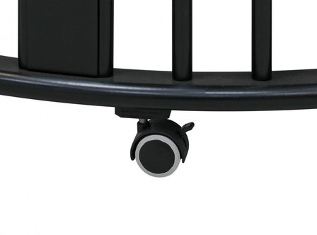 Bopita Rondo box mat zwart op wielen * Gratis boxmatras cadeau