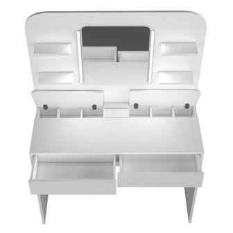 Trasman Vanity secret make-up tafel wit