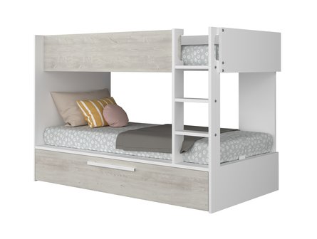 Uitstekend violist verontschuldiging Trasman Jules stapelbed met slaaplade 90x200 wit cascina - Kinderbeddenstore