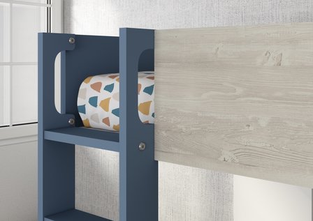 Trasman Jules stapelbed met slaaplade 90x200 smokey blue