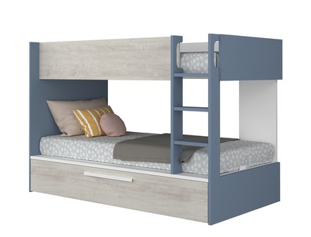 Trasman Jules stapelbed met slaaplade 90x200 smokey blue