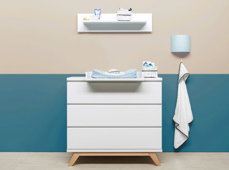 Bopita Lynn 2-delige babykamer wit - naturel