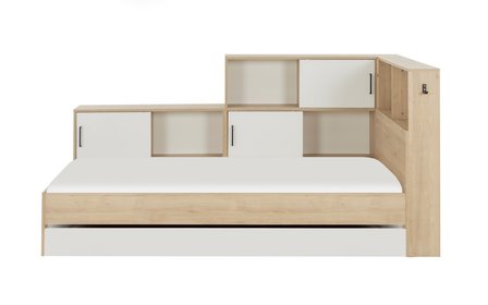 Erwan hoek bed met opberg kastjes