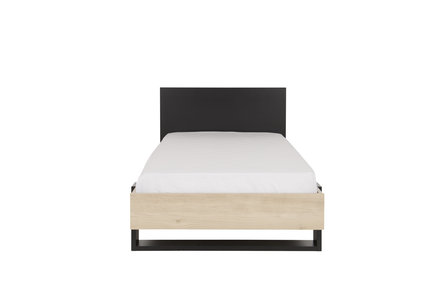 Duplex tienerbed 90x200 naturel / zwart 