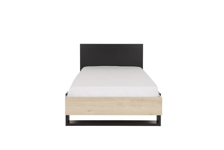 Duplex tienerbed 90x190 naturel / zwart 