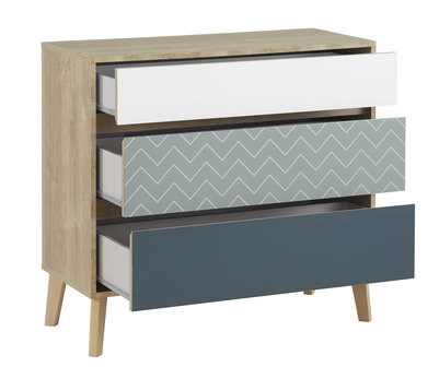 larvik commode eiken wit - Kinderbeddenstore