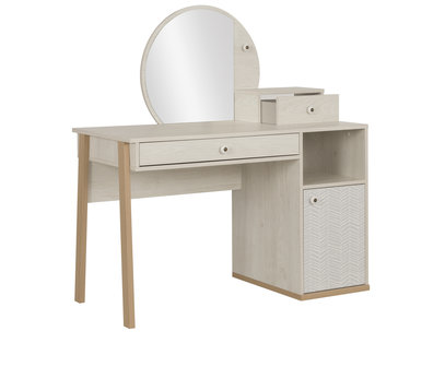 Alika bureau met spiegel wit kastanje look