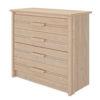 Waarnemen Keuze Het begin Montana commode 4 laden blank eiken look - Kinderbeddenstore