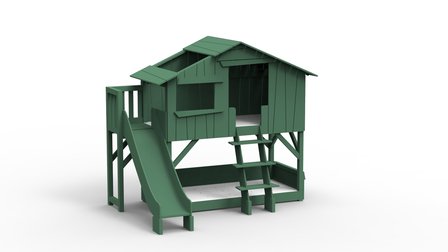 stapelbed boomhut jungle groen