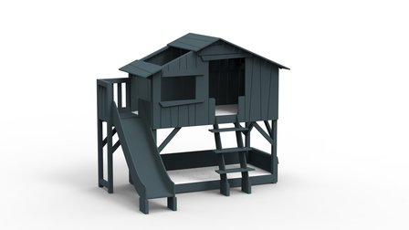 boomhut bed glijbaan basalt grijs