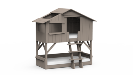 boomhut stapelbed taupe