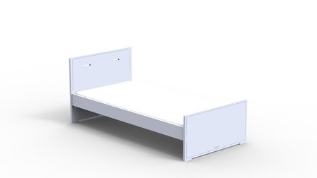 madaket bed 90x200 poeder blauw