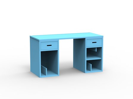 madaket bureau azur blauw