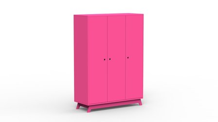 madavin 3 deurs kast fuchsia roze