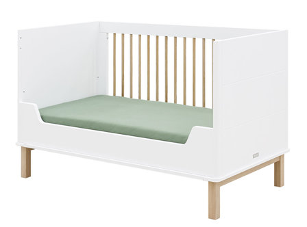 Bopita Mika bedbank 70x140 wit - eiken