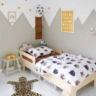 Studio Ditte dekbedovertrek Panthera wit junior - Kinderbeddenstore