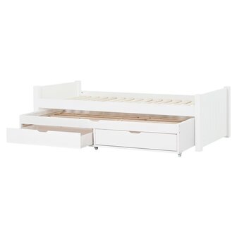 Hoppekids Noah de luxe medium bed met uittreklade 90x200 wit