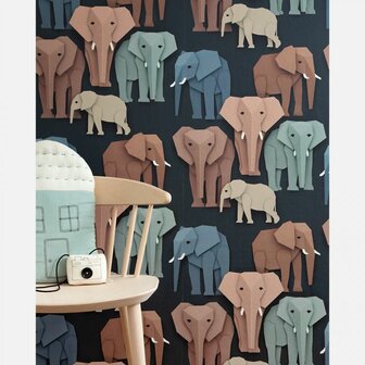Sfeerbeeld olifanten behang