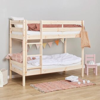 pindas Buurt slijtage Hoppekids Eco comfort stapelbed 70x160 grenen naturel - Kinderbeddenstore