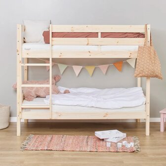 hoppekids eco comfort stapelbed 70x160 naturel