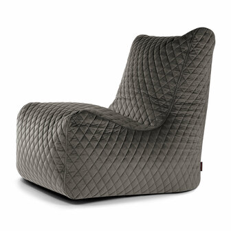 Slowdown seat zitzak lure luxe verlours grijs