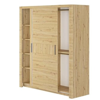 Confidence schuifdeur kast met spiegel rustiek eiken look