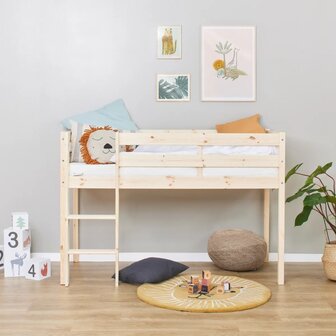 hoppekids eco comfort halfhoog bed naturel