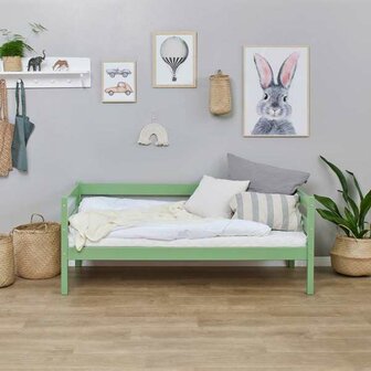 Mantel Werkelijk antwoord Hoppekids Eco comfort peuterbed 70x160 grenen pale green - Kinderbeddenstore