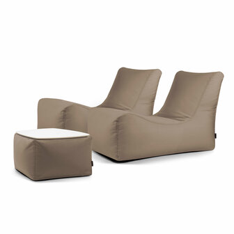 pusku pusku duo lounge set colorin taupe