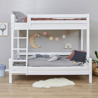 Eco luxury Family stapelbed 120x200 wit - Kinderbeddenstore