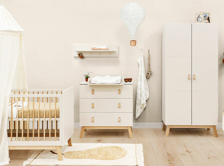 Bopita Lines 3-delige babykamer dune - naturel