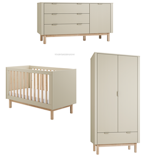 miloo 3-delige babykamer set 1 deur champagne