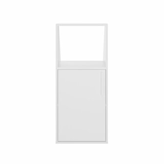 Schuine wandkast 1 deurs wit