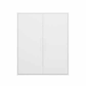Schuine wandkast 2 deurs wit
