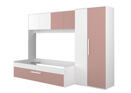 Trasman Pesaro 90x200 bed wandmeubel 90x200 essen - roze