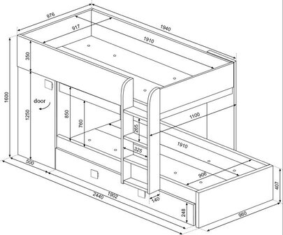 bedmaten Mineo stapelbed