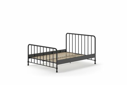 Bronxx 2-persoonsbed metaal 160x200 zwart