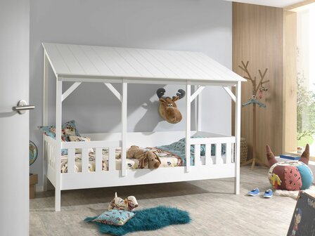 Milan boomhutbed 90x200 wit