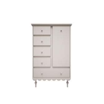 Babushka commode hoog wit