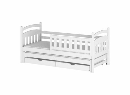 slapen 90x200, logeren 90x190 en opbergen