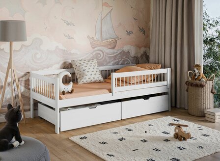 Evoria bedbank 80x160 massief grenen