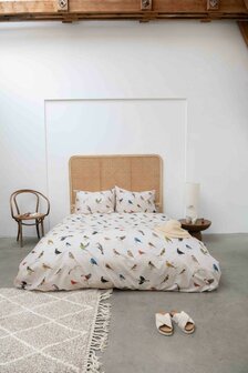 Snurk dekbedovertrek Bird watching 2 persoons 200x200/220