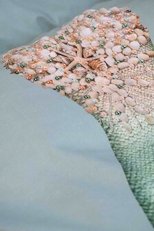Snurk dekbedovertrek Mermaid aqua 1 persoons 140x200/220