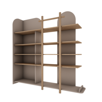 Bloom boekenkast eiken cashmere